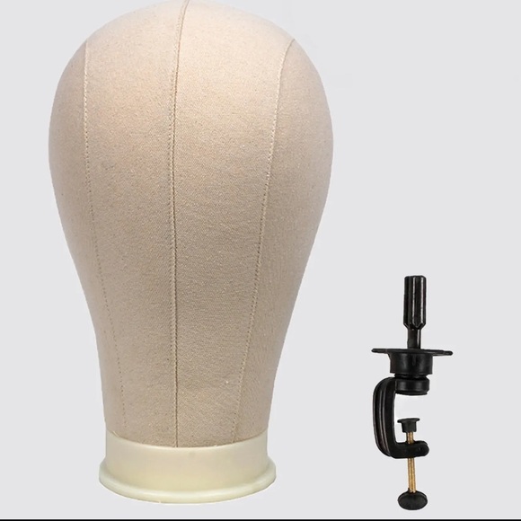 Mannequin canvas head with hook for wig making - Picture 1 of 4